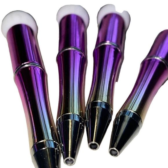 Be real, not perfect beaded pen handmade black pink white metallic bling NEW - Picture 5 of 6